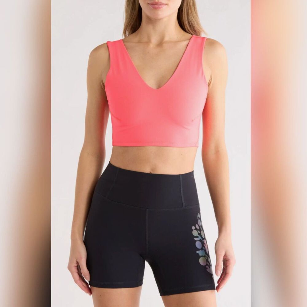 FP Movement Never Better Crop - Neon Coral, Extra Small (XS), NWOT